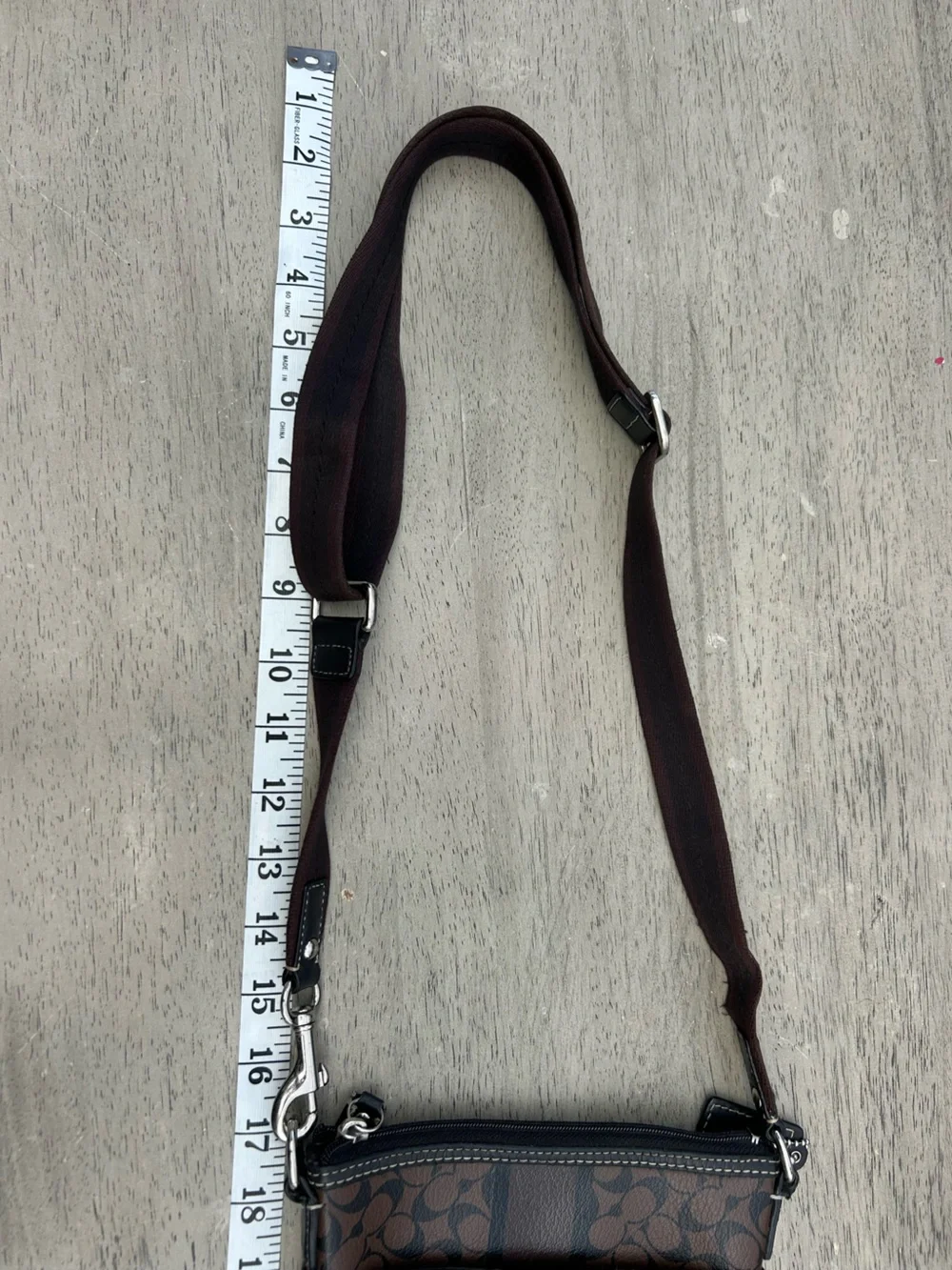 Coach Signature Heritage Stripe North South Swingpack‎ Crossbody w/ Dust Bag
